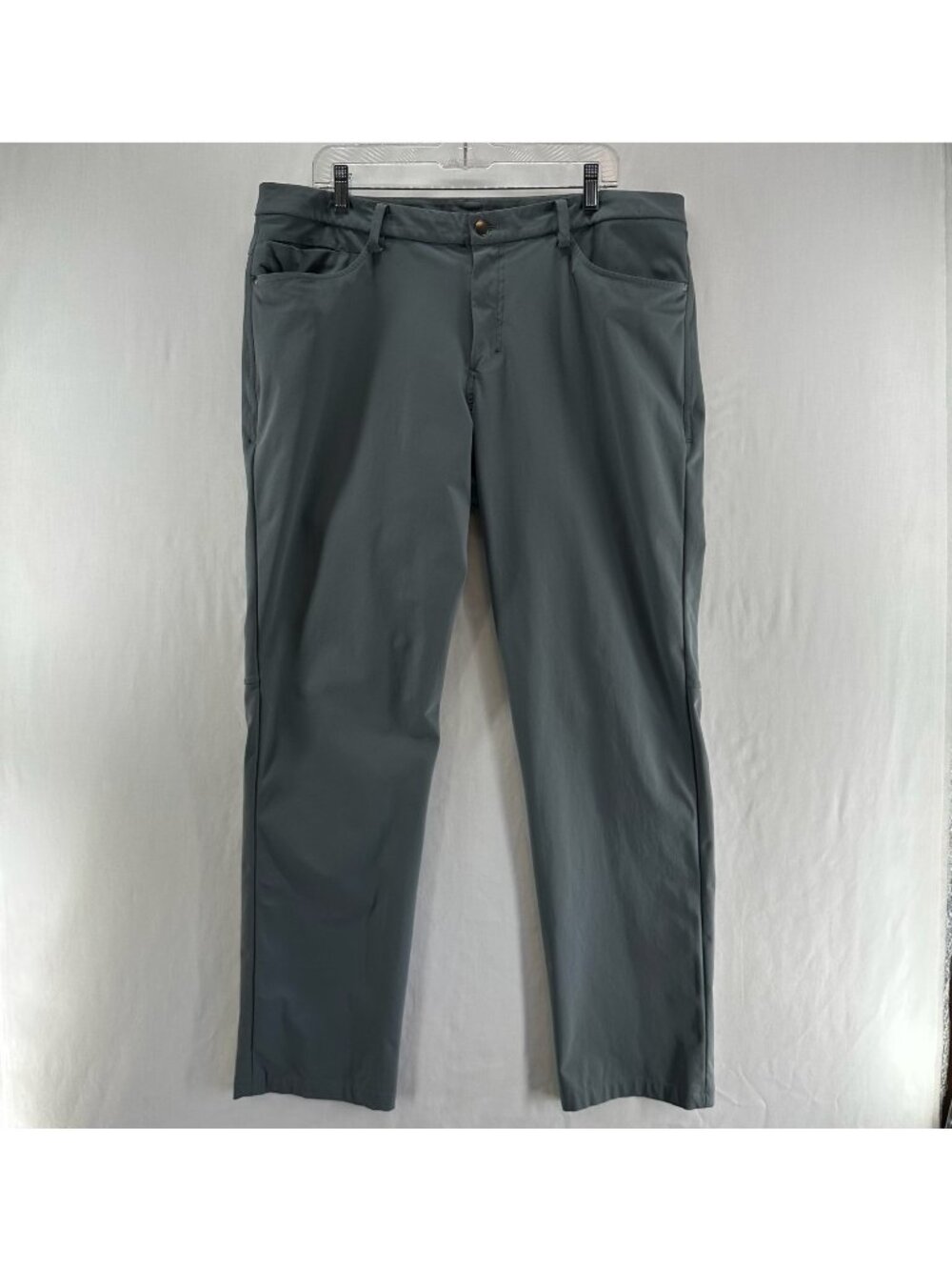 Lululemon ABC 5 Pocket Pants Mens 38 Warpstreme Stretch Tech Commuter Chino Gray